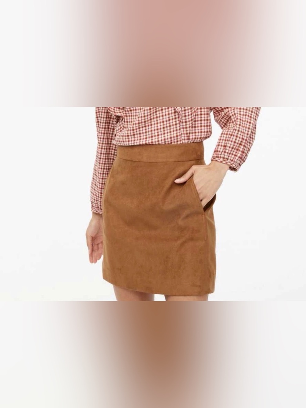 J CREW Faux Suede Mini skirt NWT